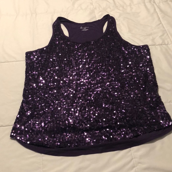 Lane Bryant Tops - Lane Bryant Sequin Racerback Tank (Sz: 18/20)
